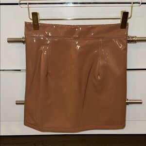 Glossy Tan Skirt